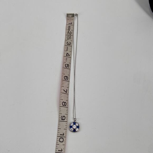 Sterling silver blue and silver necklace - Picture 5 of 5